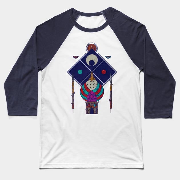 Temple of Equilibrium Baseball T-Shirt by againstbound